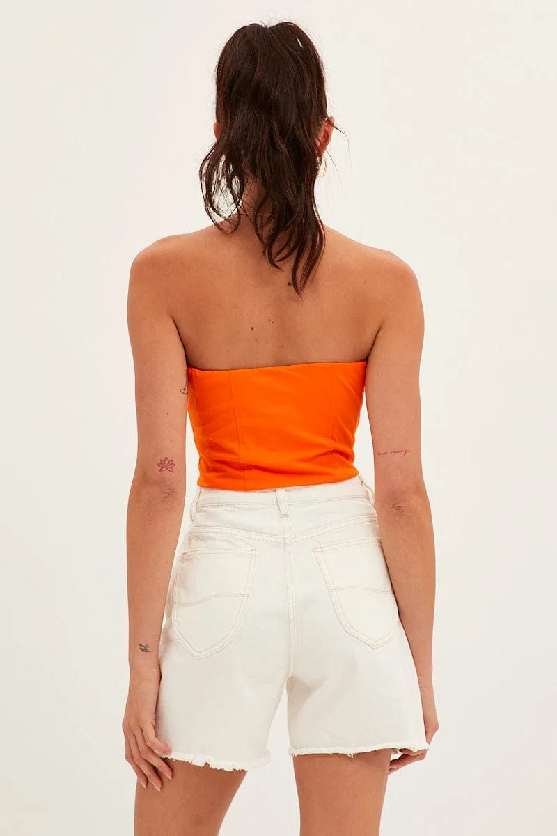 White High Rise Shorts Longline sold by Ally Fashion product image thumbnail 5