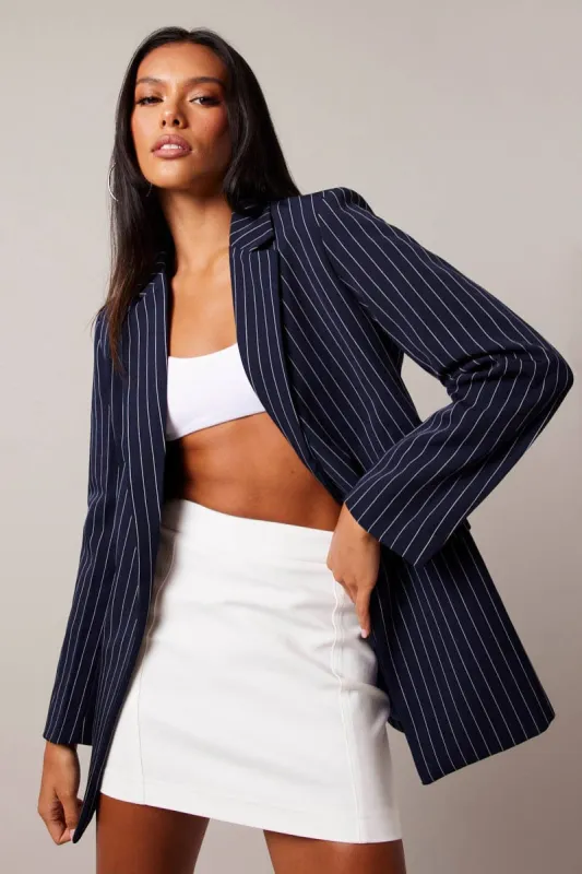 Blue Stripe Blazer sold by Ally Fashion