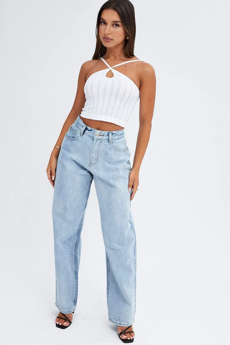 Denim Baggy Jeans Mid Rise sold by Ally Fashion product image thumbnail 3