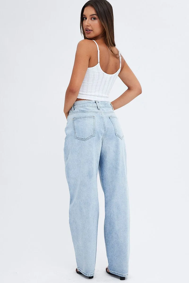 Denim Baggy Jeans Mid Rise sold by Ally Fashion product image thumbnail 5