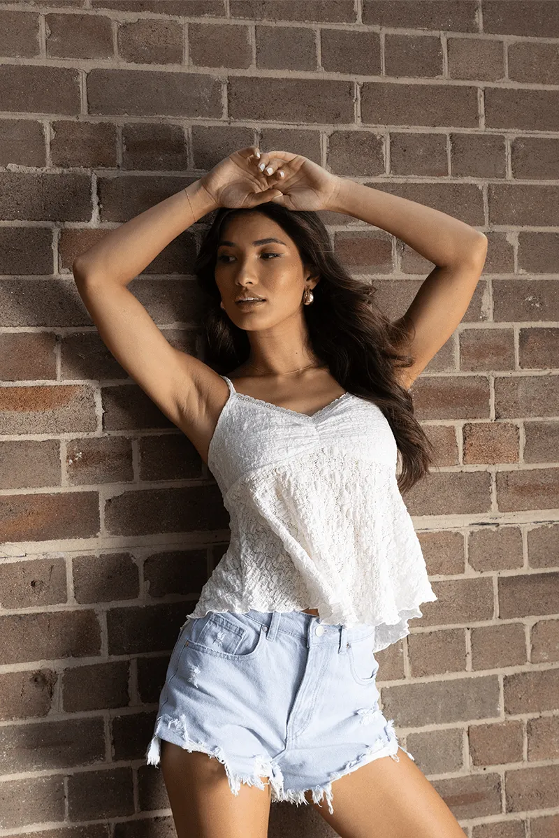 White Singlet Top Texture sold by Ally Fashion