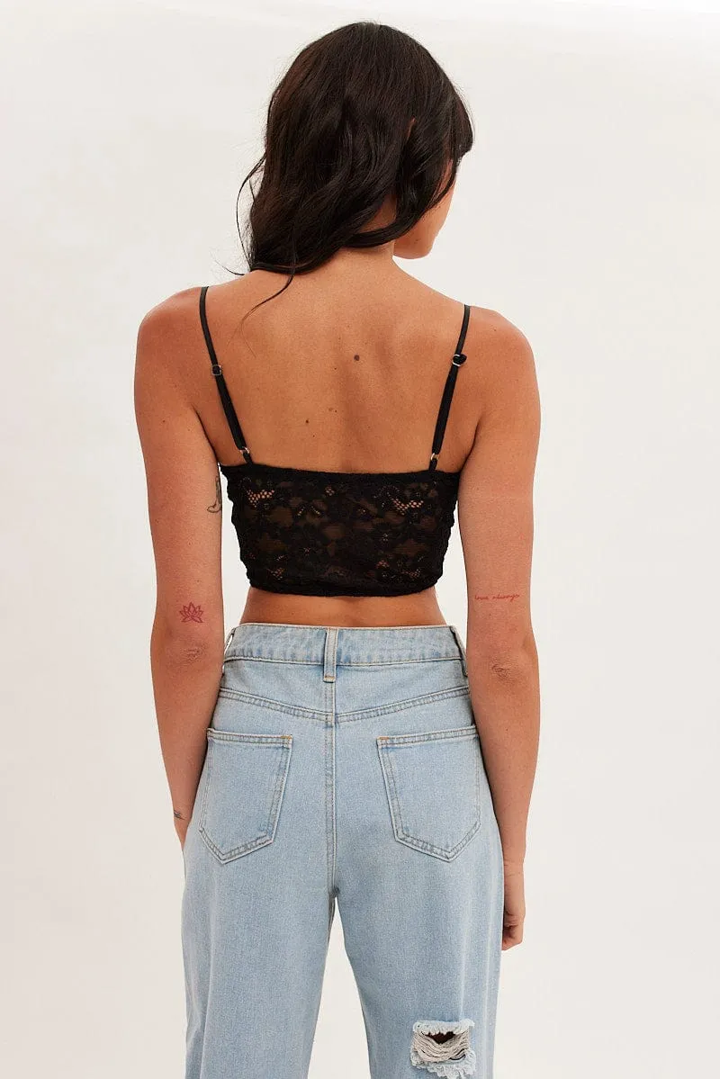 Black Floral Lace Corset Top sold by Ally Fashion product image thumbnail 5