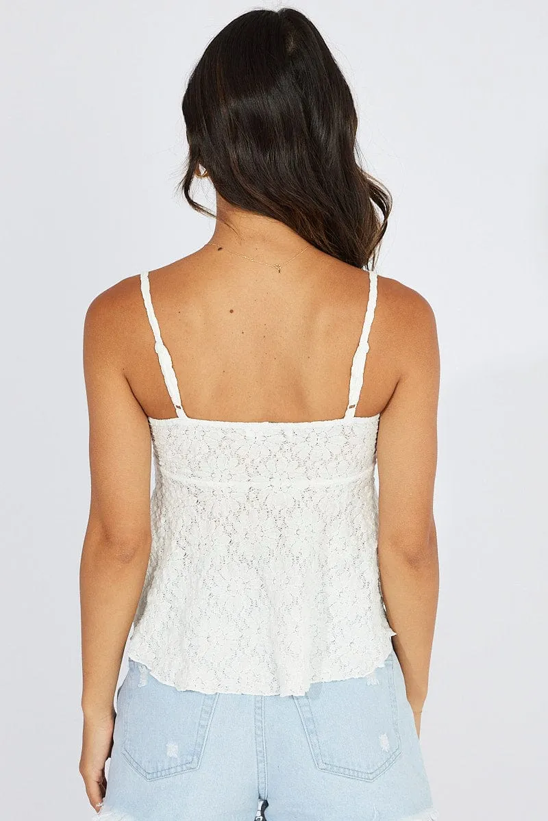 White Singlet Top Texture sold by Ally Fashion product image thumbnail 5