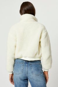 White Faux Fur Jacket Long Sleeve Oversized sold by Ally Fashion