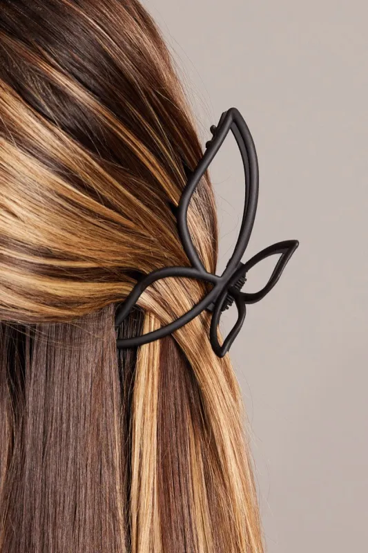 Black Metal Butterfly Open Claw Clip sold by Ally Fashion