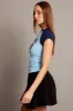 Blue Graphic Tee Raglan Short Sleeve sold by Ally Fashion