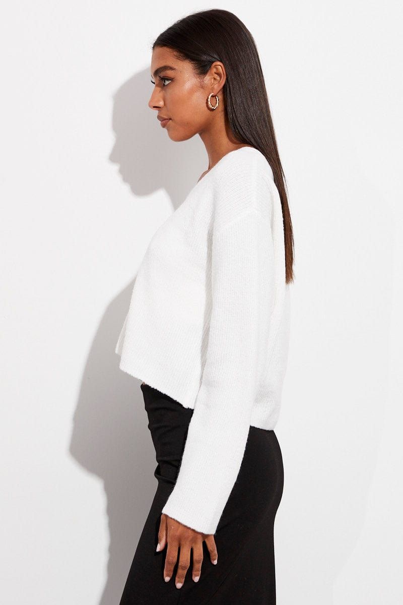 White Fluffy Cardigan sold by Ally Fashion product image thumbnail 4