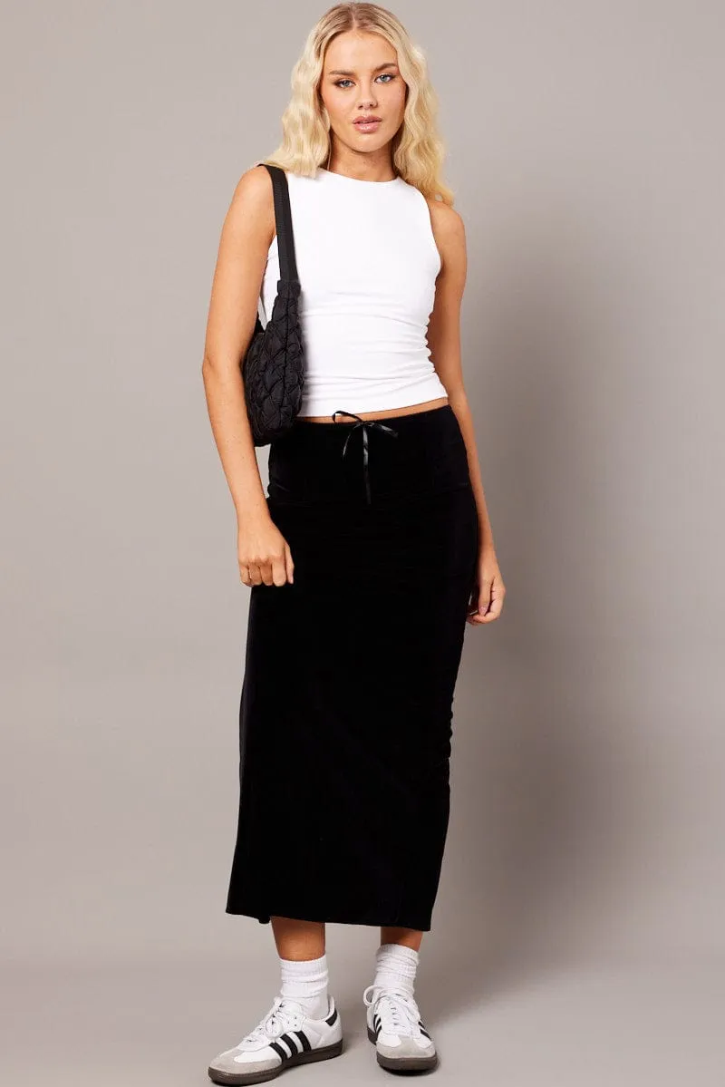Black Maxi Skirt Velvet sold by Ally Fashion product image thumbnail 2