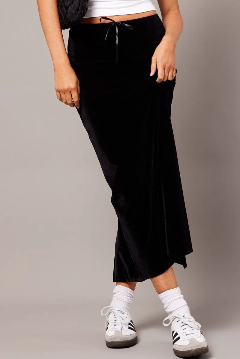 Black Maxi Skirt Velvet sold by Ally Fashion product image thumbnail 3