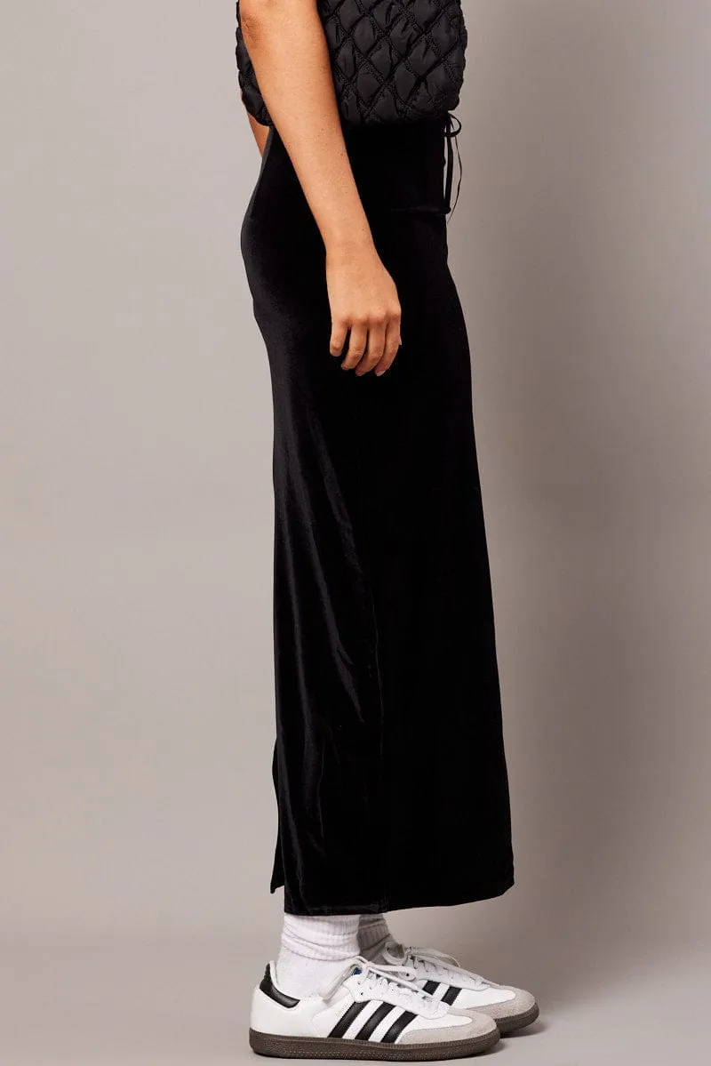 Black Maxi Skirt Velvet sold by Ally Fashion product image thumbnail 4