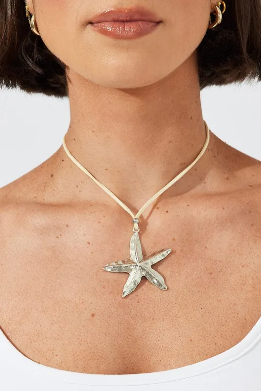 Silver Starfish Necklace sold by Ally Fashion