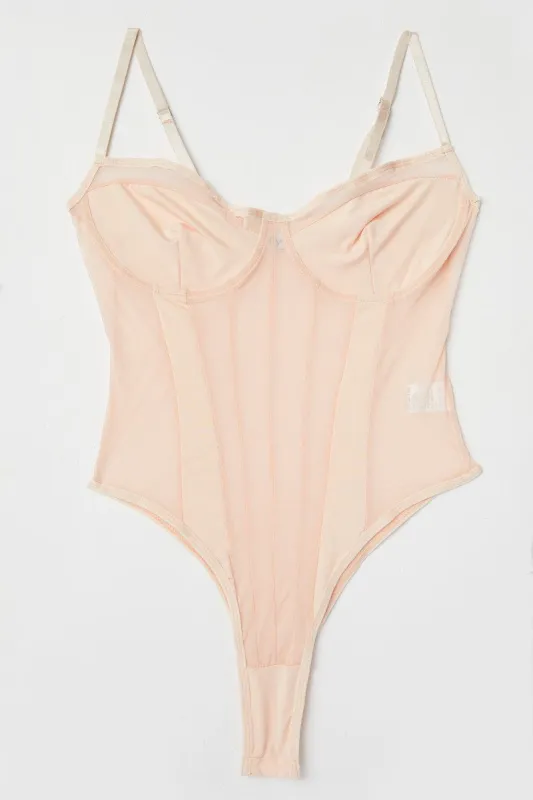 Pink One Piece Bodysuit sold by Ally Fashion