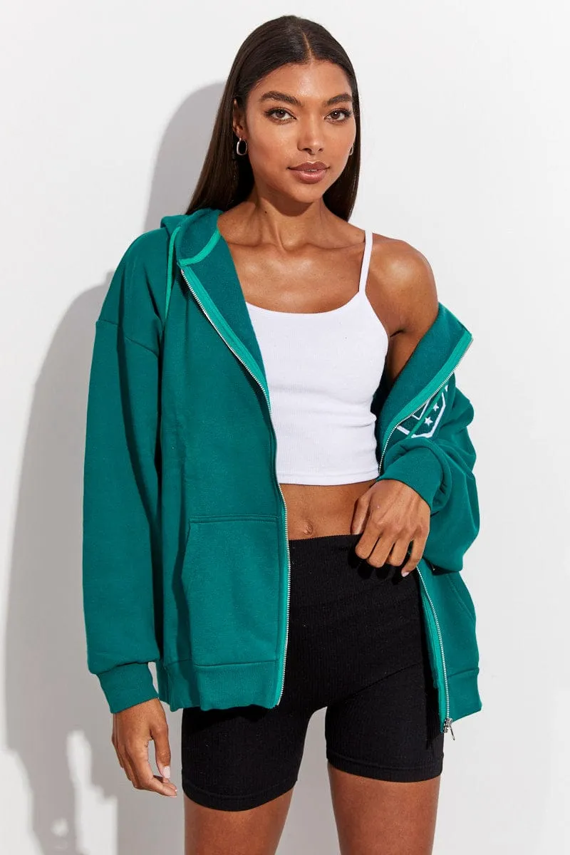 Green Red Hoodie Long Sleeve sold by Ally Fashion