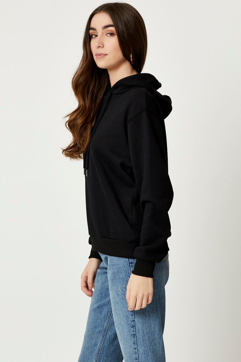 Black Hoodie Long Sleeve sold by Ally Fashion product image thumbnail 4