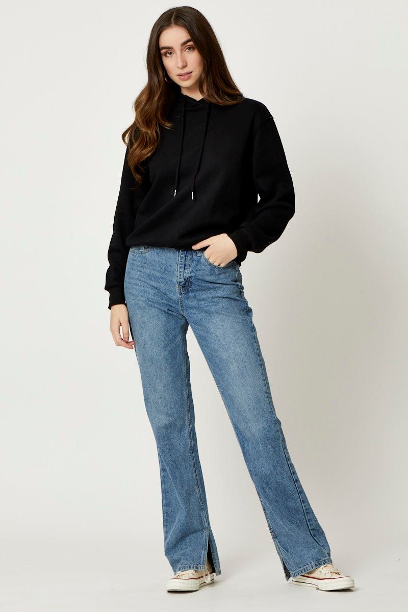 Black Hoodie Long Sleeve sold by Ally Fashion product image thumbnail 2