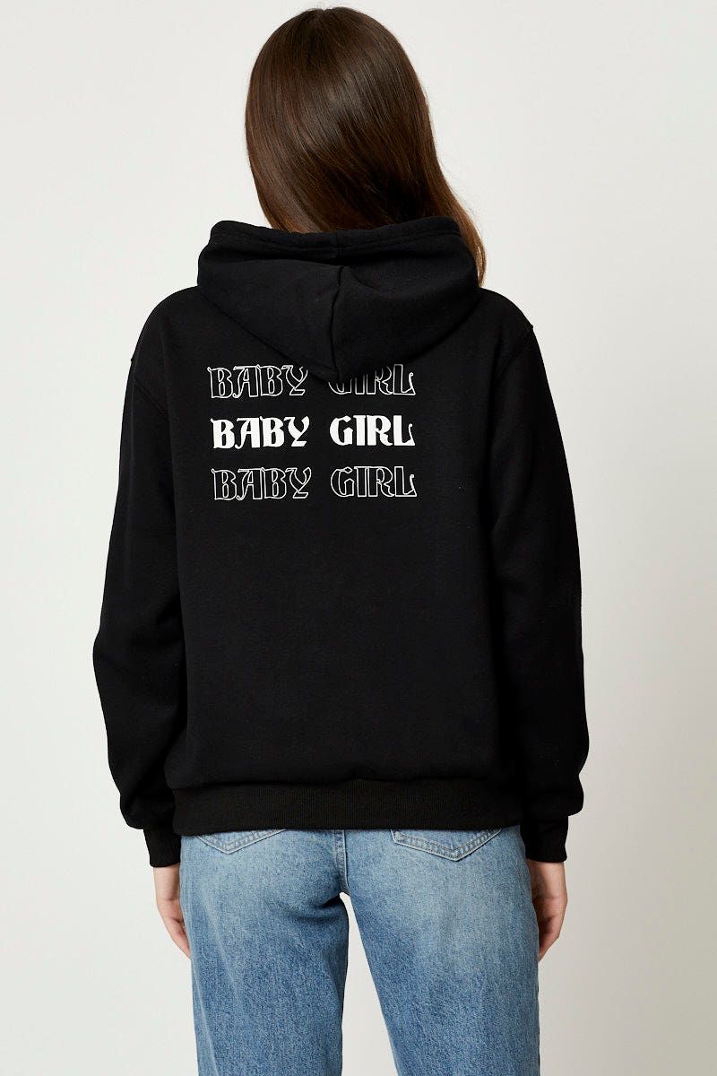 Black Hoodie Long Sleeve sold by Ally Fashion product image thumbnail 5