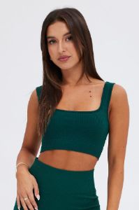 Green Crop Tank Top Seamless Activewear sold by Ally Fashion