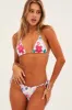 White Floral Bikini Two Piece Tie Side sold by Ally Fashion