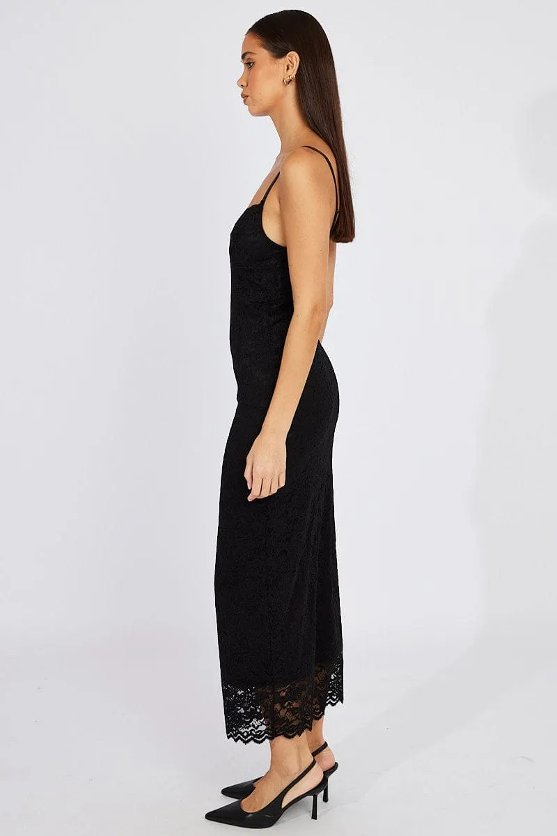 Black Bodycon Dress Strappy Lace sold by Ally Fashion product image thumbnail 4