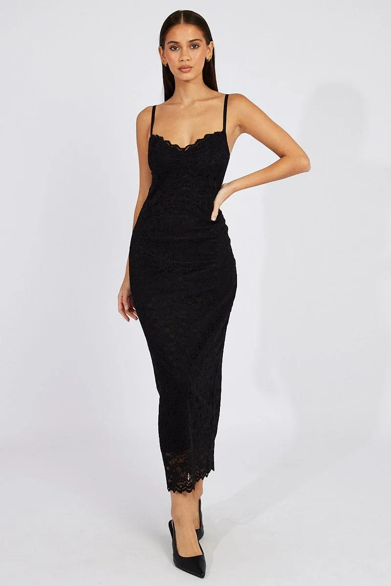 Black Bodycon Dress Strappy Lace sold by Ally Fashion product image thumbnail 2
