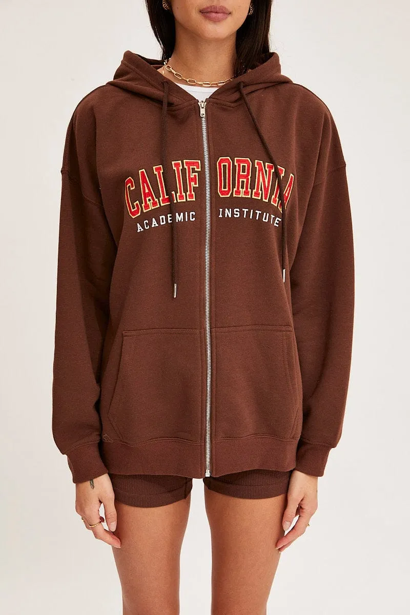 Brown Graphic Sweatshirts sold by Ally Fashion product image thumbnail 5