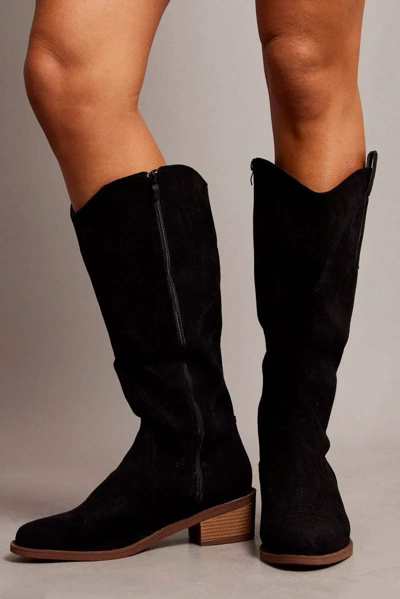 Black Western Boots sold by Ally Fashion product image thumbnail 3
