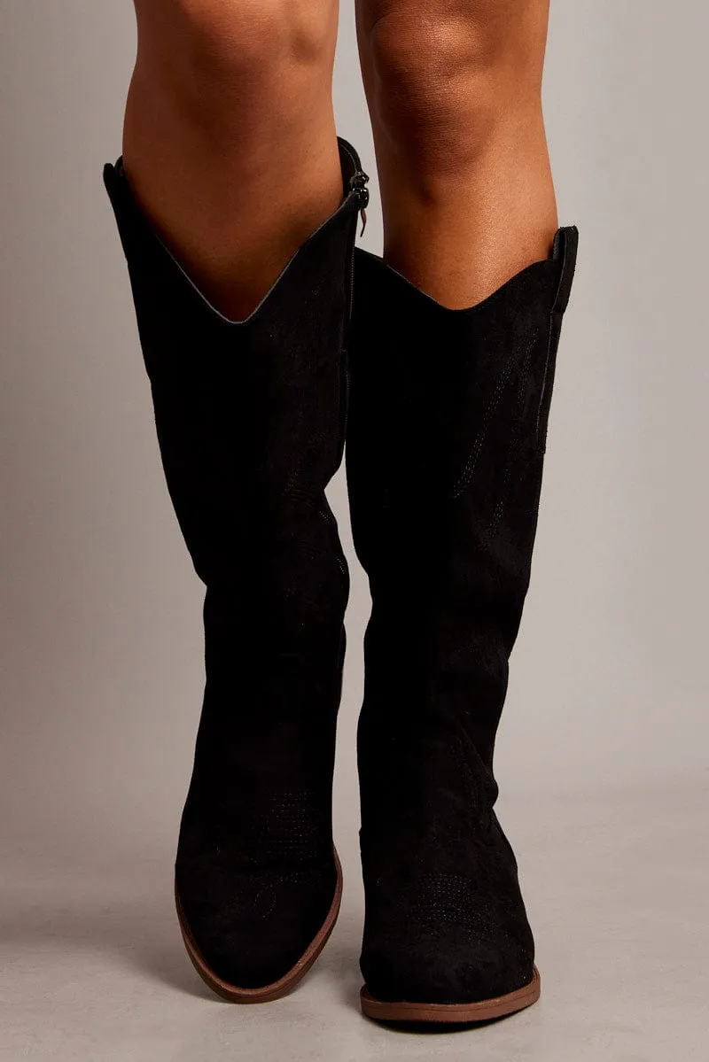 Black Western Boots sold by Ally Fashion product image thumbnail 2