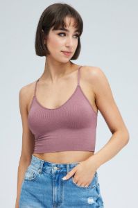 Purple Crop Singlet Top Seamless sold by Ally Fashion