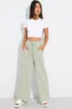 Green Wide Leg Pants High Rise sold by Ally Fashion