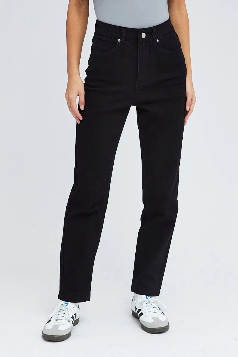 Black Mom Denim Jeans High rise sold by Ally Fashion product image thumbnail 2