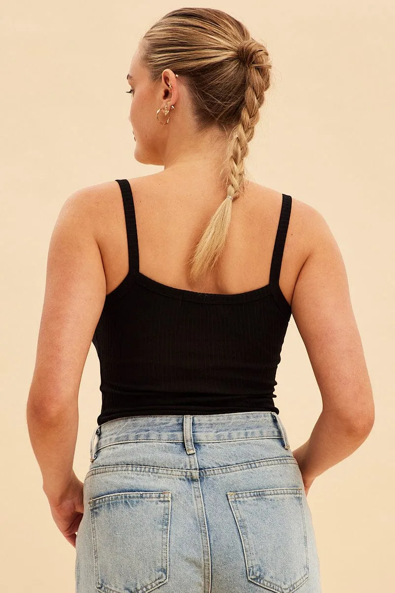 Black Prea Bind Detail Singlet sold by Ally Fashion product image thumbnail 5