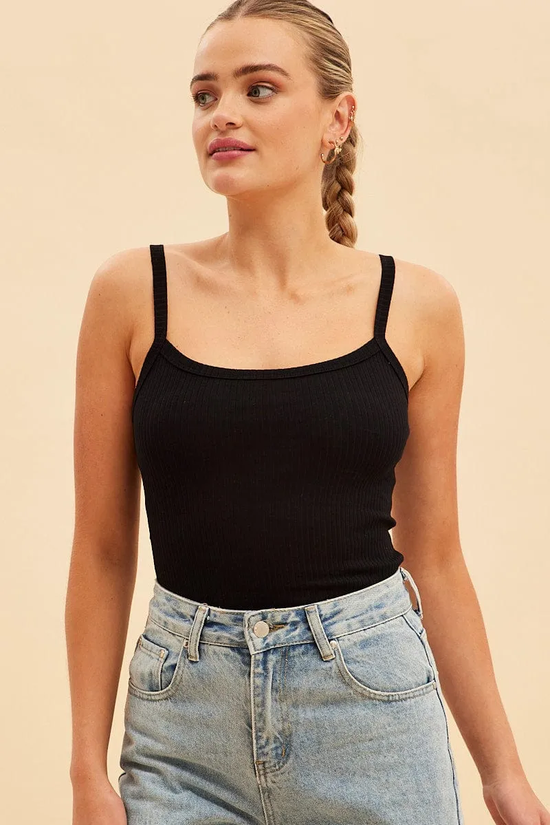 Black Prea Bind Detail Singlet sold by Ally Fashion product image thumbnail 3