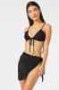 Black Ruched Frill Bikini Set sold by Ally Fashion