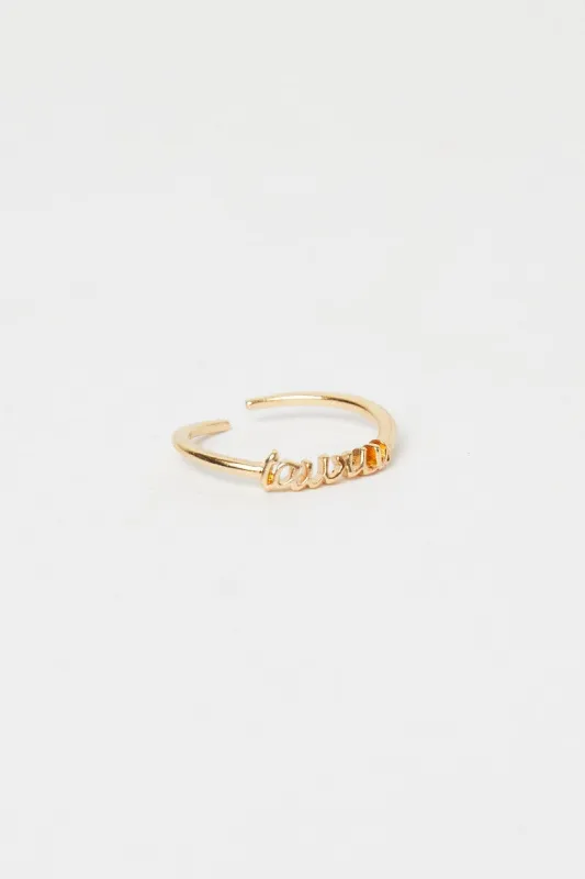 Metallic Taurus Zodiac Star Sign Ring sold by Ally Fashion