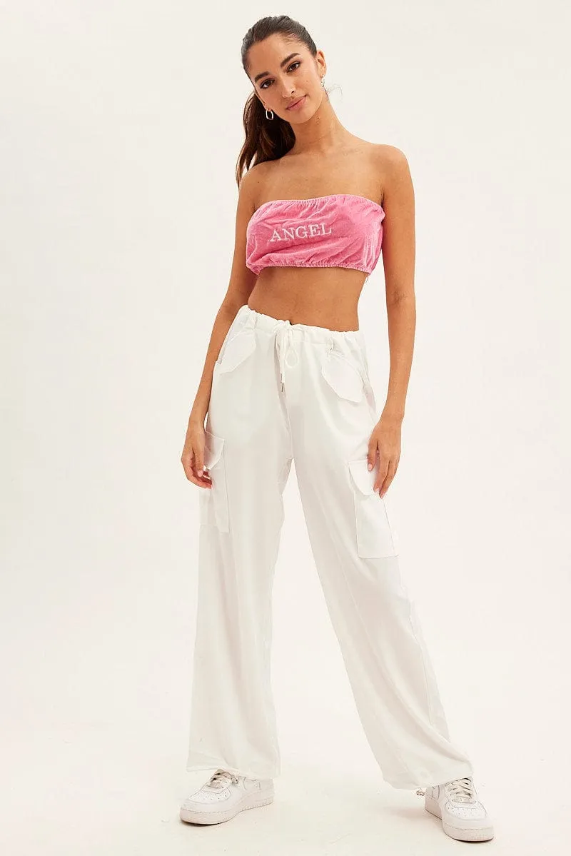 Pink Velvet Bandeau Top sold by Ally Fashion product image thumbnail 2