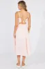 Pink Check Midi Dress Sleeveless Tie Back sold by Ally Fashion