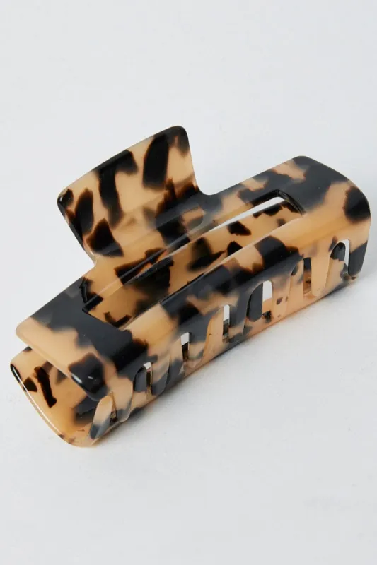 Beige Tortoise Claw Clip sold by Ally Fashion