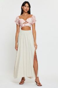 Print Puff Sleeve Top Short Sleeve Crop sold by Ally Fashion