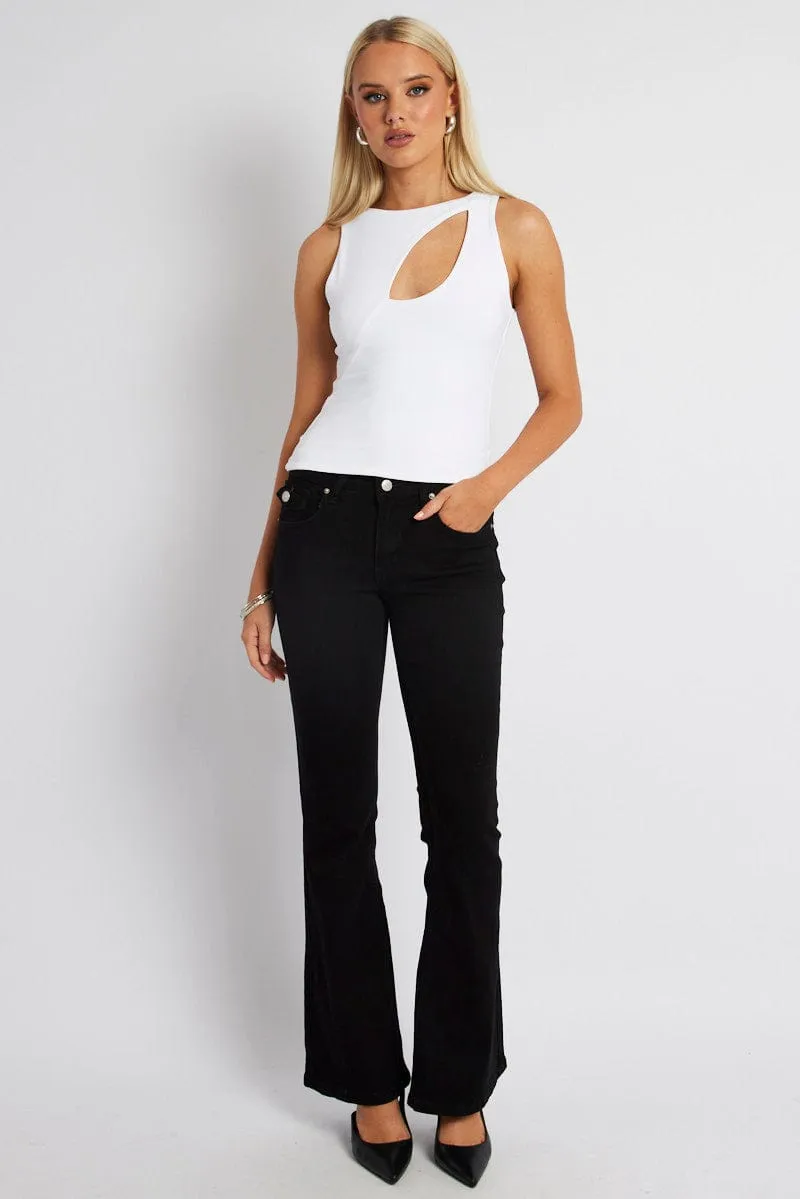 White Supersoft Tank Cut Out sold by Ally Fashion product image thumbnail 2