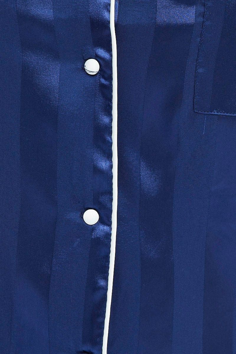 Green Stripe Satin Stripe Pj Contrast Piping Pyjama Set sold by Ally Fashion product image thumbnail 6