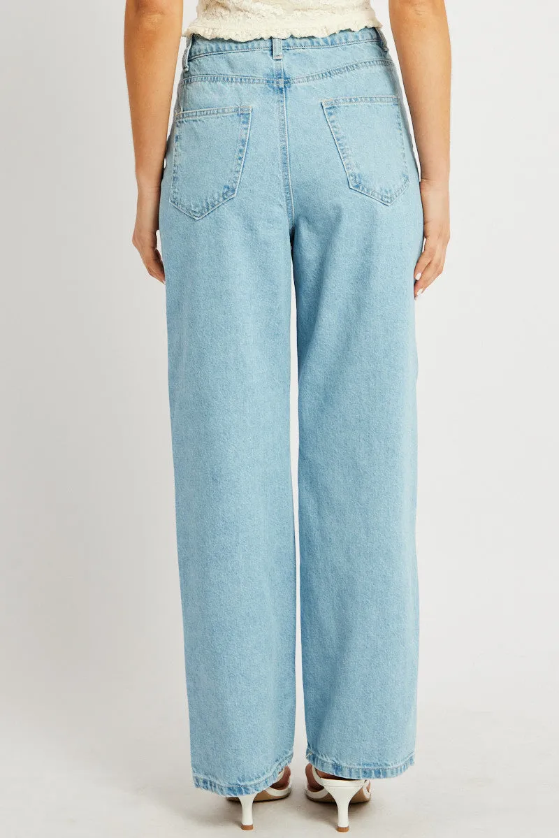 Denim Wide Leg Jean High Rise Crop sold by Ally Fashion product image thumbnail 5