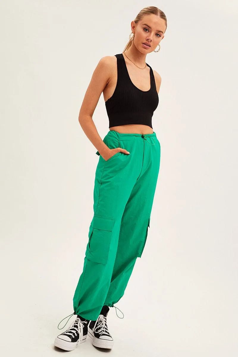 Green Cargo Parachute Pants sold by Ally Fashion product image thumbnail 3