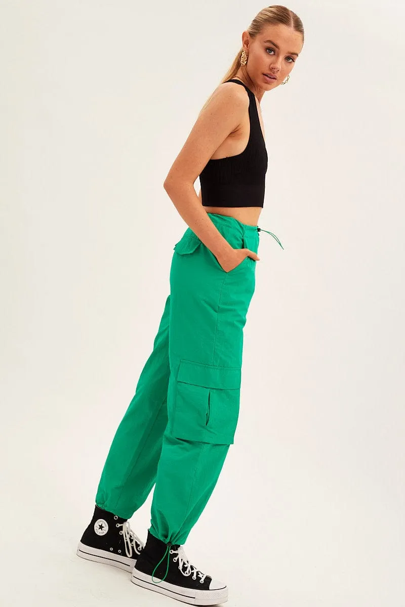 Green Cargo Parachute Pants sold by Ally Fashion product image thumbnail 4