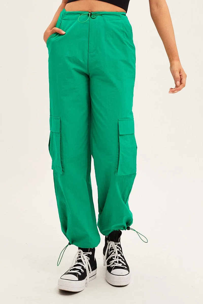 Green Cargo Parachute Pants sold by Ally Fashion product image thumbnail 2