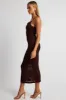 Brown Knit Midi Dress Sleeveless sold by Ally Fashion