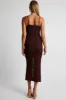 Brown Knit Midi Dress Sleeveless sold by Ally Fashion