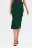 Green Knit Skirt High Rise Midi sold by Ally Fashion