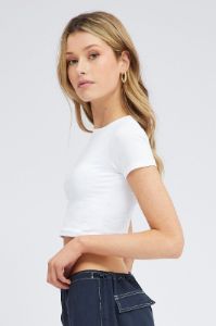White Baby T Shirt Short Sleeve Crew Neck sold by Ally Fashion