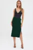 Green Knit Skirt High Rise Midi sold by Ally Fashion