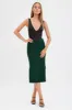 Green Knit Skirt High Rise Midi sold by Ally Fashion